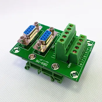 

D-SUB DB9 Double Female Header Breakout Board, Terminal Block, Connector.