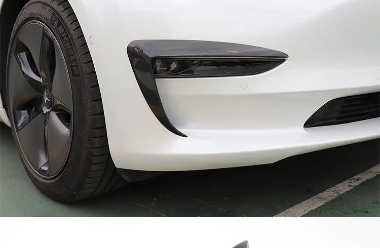 LUCKEASY автомобильный бампер ABS модификация для Tesla модель 3- защита фар украшение