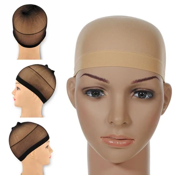 

High-Elastic Cloth Hair Mesh Wig Cap Hair Wig Nets Liner Hairnet Wig Cap Stretchable Wig Net Cap Hair Styling Tools 2Pcs