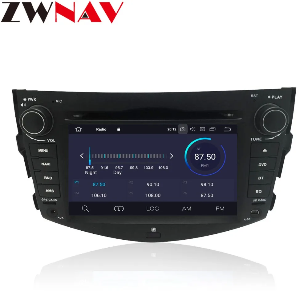 Top ZWNAV Android 9.0 4+32GB Car DVD Player for Toyota RAV4 2006-2012 Radio Ibiza GPS Navigation Mirroring link head unit px5 4