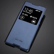 Чехол для телефона sony xa1 ultra, флип-чехол из искусственной кожи, защитный чехол для мобильного телефона Xperia XA1 Ultra G3221 g3212с окошком обзора