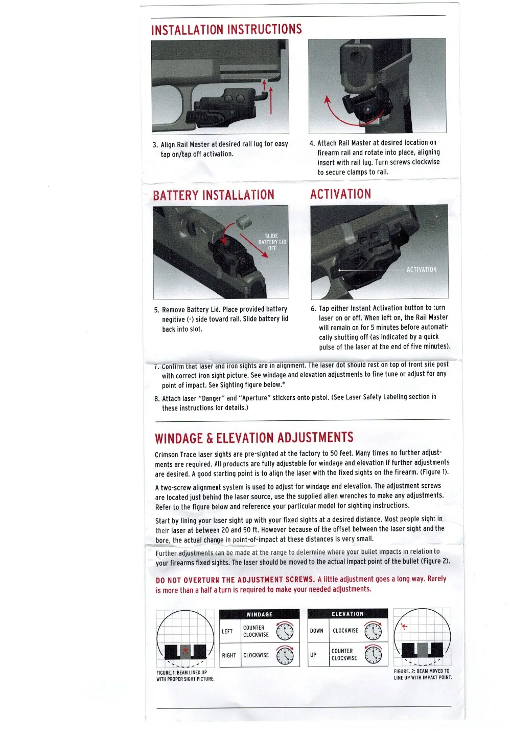 Crimson Trace CMR-201 Rail Master Laser Sight mini red laser sight with Universal Mount fits pistol handgun for hunting (9)