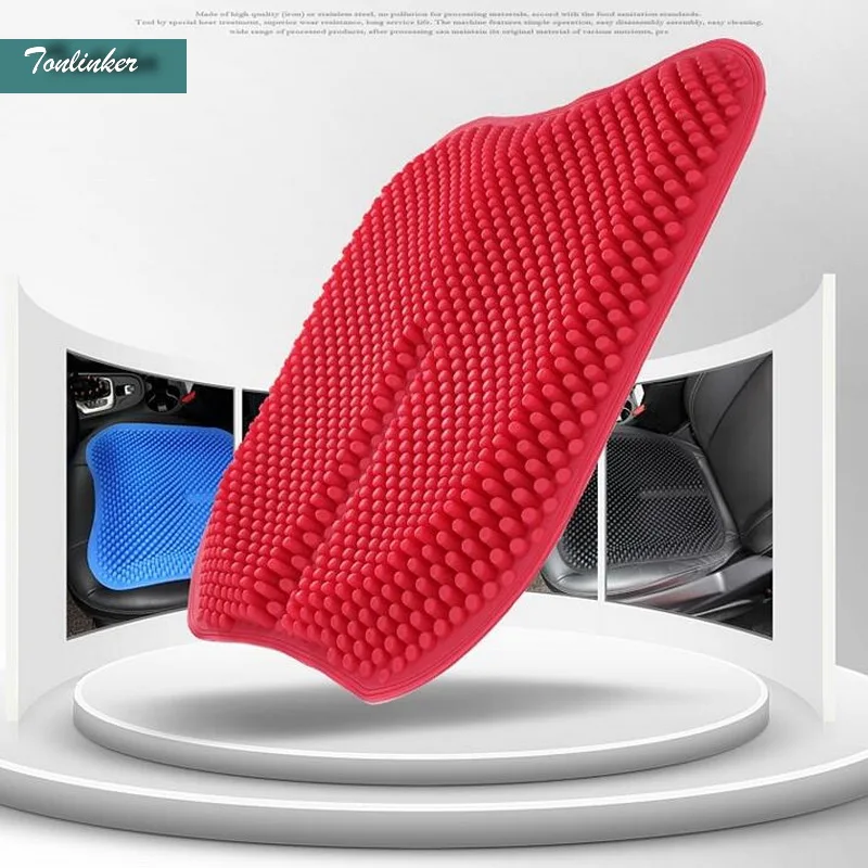 

Tonlinker 1pcs 3D Graininess Car styling Silicone Universal ventilation Seat cover & Supports For Ford/Toyota/Benz/Nissan/VW ECT
