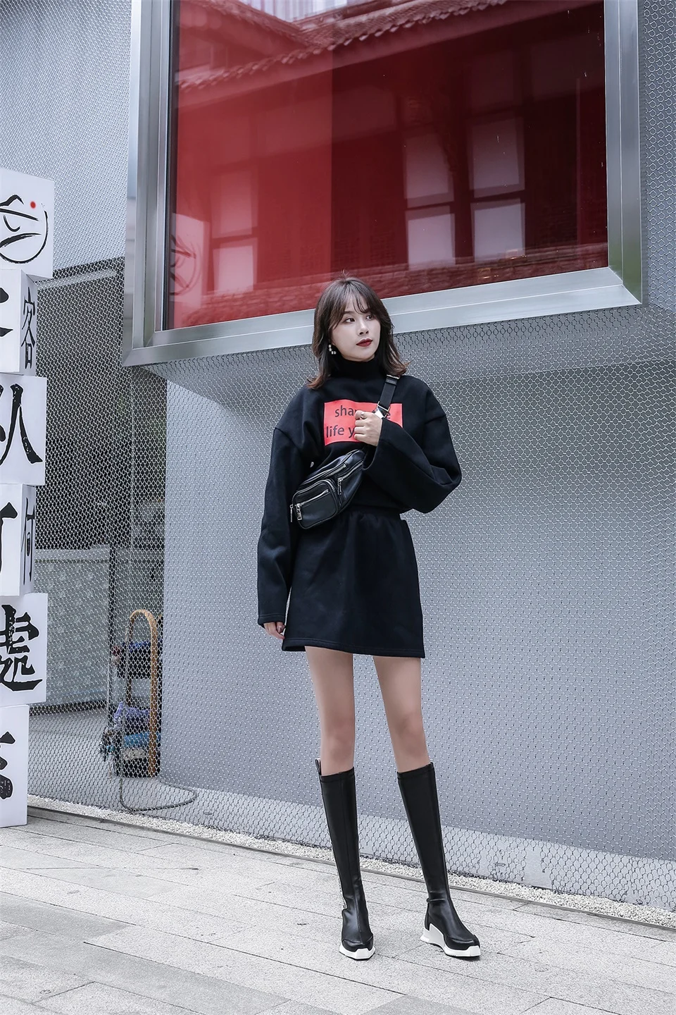 18 新ファッション女性の弾性ブーツ高品質材料ストリート靴フラットカジュアル快適な黒人女性のブーツ Knee High Boots Aliexpress 18 新ファッション女性の弾性ブーツ高品質材料ストリート靴フラットカジュアル快適な黒人女性のブーツ Knee High Boots Aliexpress