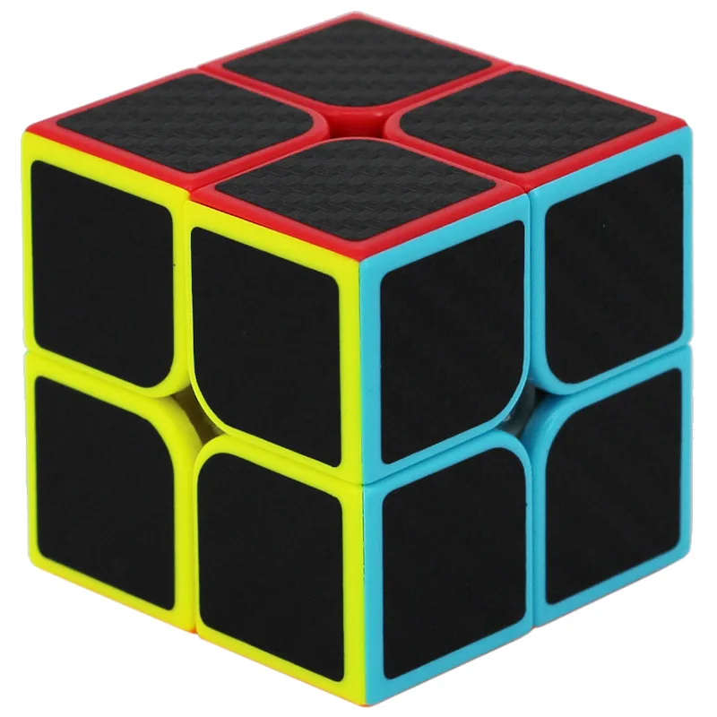 

ZCUBE Carbon Fiber Sticker Speed 2x2 Magic Cube Magico 2x2x2 Educational Brain Teaser Educational Toys For Kids Adults