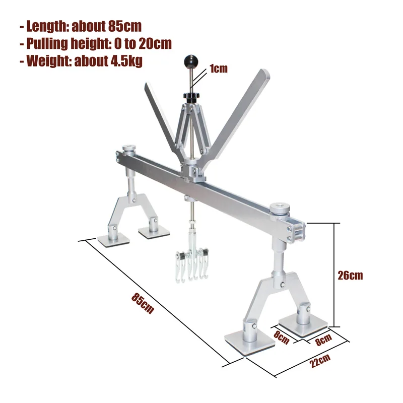 Алюминиевый стальной вытягивающий рычаг выпрямления 85 см Длинный рычаг вмятин комплект 6 когтеобразные крючки Съемник станция Ремонт Кузова Автомобиля работает