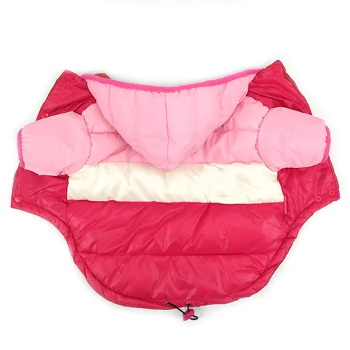 Лучшая, зимняя одежда для собак, теплый пуховик, водонепроницаемая куртка, S-XXL, толстовки для чихуахуа, маленьких и средних собак, щенков, петасии - Цвет: Pink