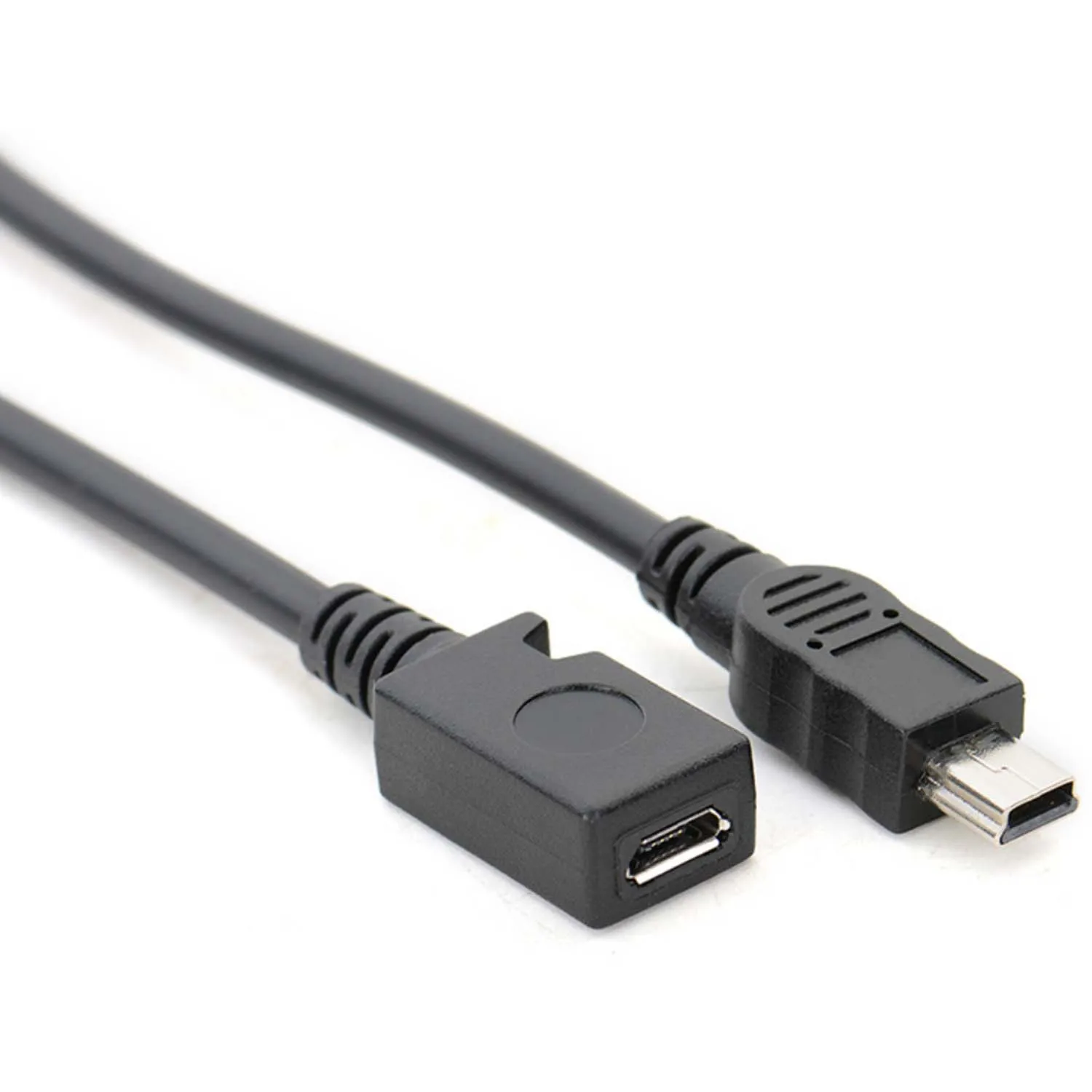 مصغرة USB الذكور إلى المصغّر USB B الإناث شاحن بيانات مهائي كابلات محول شاحن كابل بيانات