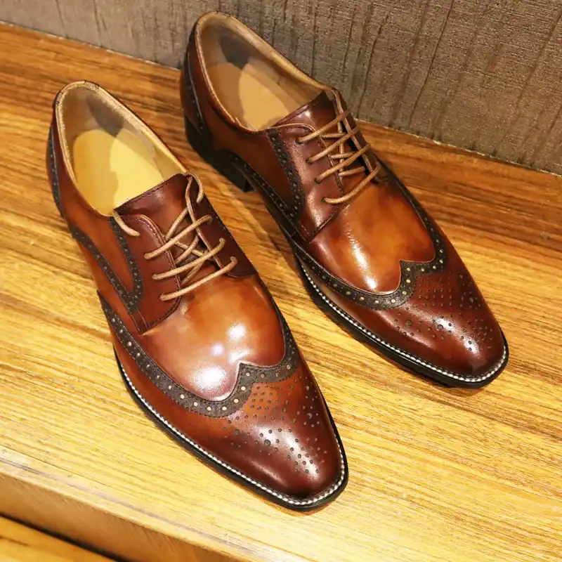 [Image: Light-Brown-Black-Carved-Brogue-Shoes-fo...pg_q50.jpg]