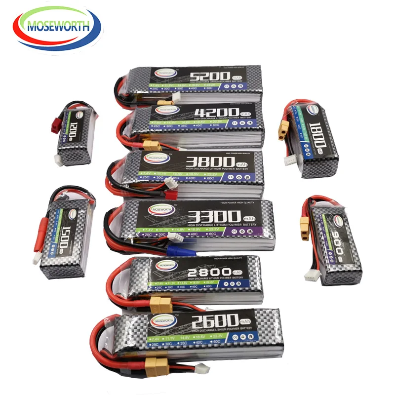 Нано RC игрушки LiPo Батарея 3S 11 1 V 1300 1800 2200 2600 3300 4500 6000 мА/ч 30C 40C 60C радиоуправляемый