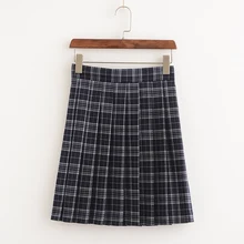 Uhyd школьная юбка клетчатая трапециевидная Матросская форма S-XXL размера плюс японская школьная форма плиссированные юбки