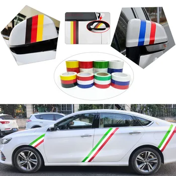 

100cm x 15cm/7.5cm Car Styling Vinyl AUTO Flag Racing Strip Car Motorcycle Bike Decal Laptop Sticker Russia Italy France Germany