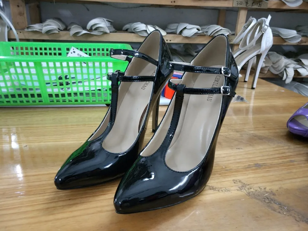 Пикантные вечерние туфли-лодочки с острым носком на высоком каблуке-шпильке с Т-образным ремешком; Escarpins Femmes Talon Haut Aiguille Laniere en T Soiree YJ0640-i