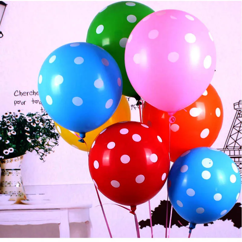 

20pcs/lot 12 inch 2.8g Latex Polka Dots Balloons Wedding Birthday Party Decoration Balloons Globos Party Ballon Toys for Kids