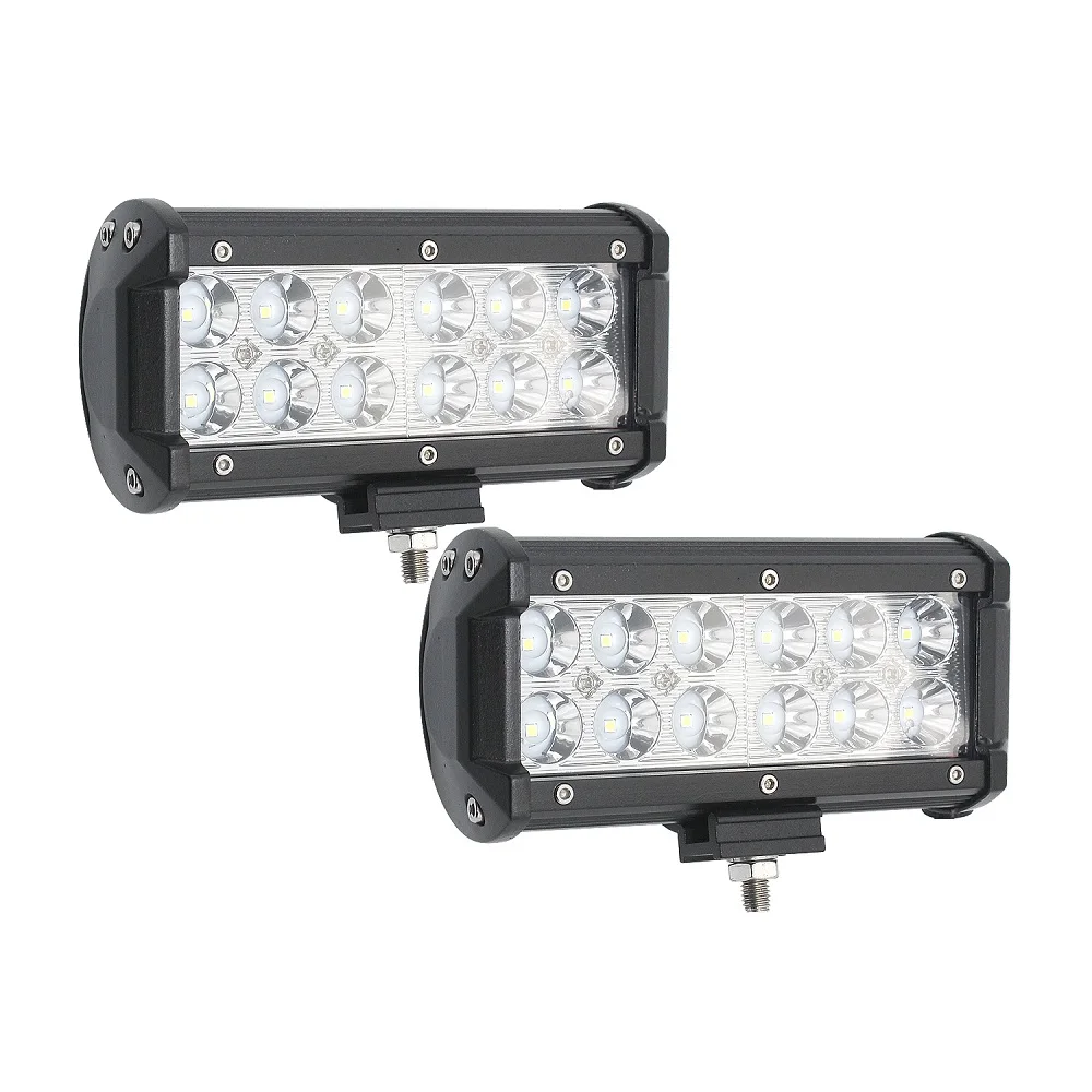 2pcs 7" 12V 24V 36W LED Work Light Bar Spot Beam Car Offroad Lights For