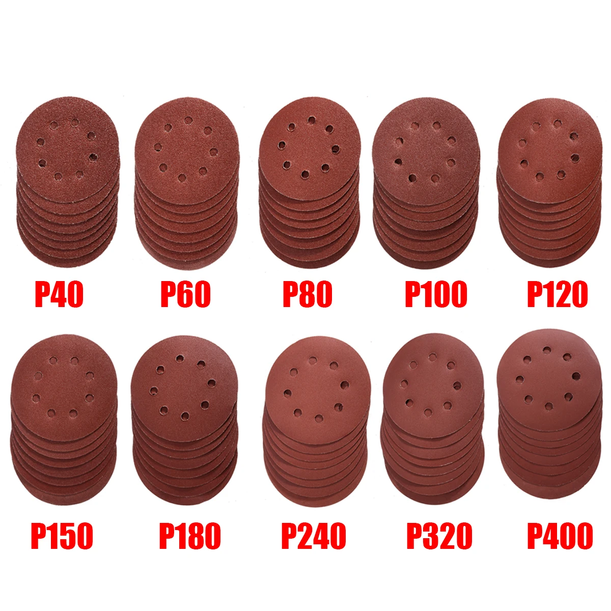 80pcs 125mm Sanding Disc 5Inch 40-400 Mix Orbital Sander Hook Loop Sandpaper Sander Sander Accessories Abrasive Tools 80pcs 125mm Sanding Disc 5Inch 40-400 Mix Orbital Sander Hook Loop Sandpaper Sander Sander Accessories Abrasive Tools