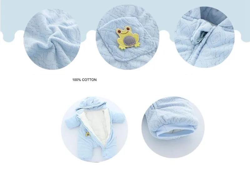 COOTELILI Winter Fleece Velvet Newborn Baby Clothes 100% COTTON Warm Infant Clothing Baby Boys Girls Rompers Baby Costume  (3)