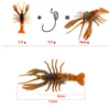 2pcs crazy Crawfish soft bait fishing lure life-like signal crayfish jig head new TPE rubber jointed paddle tail for zander pike ► Photo 2/5