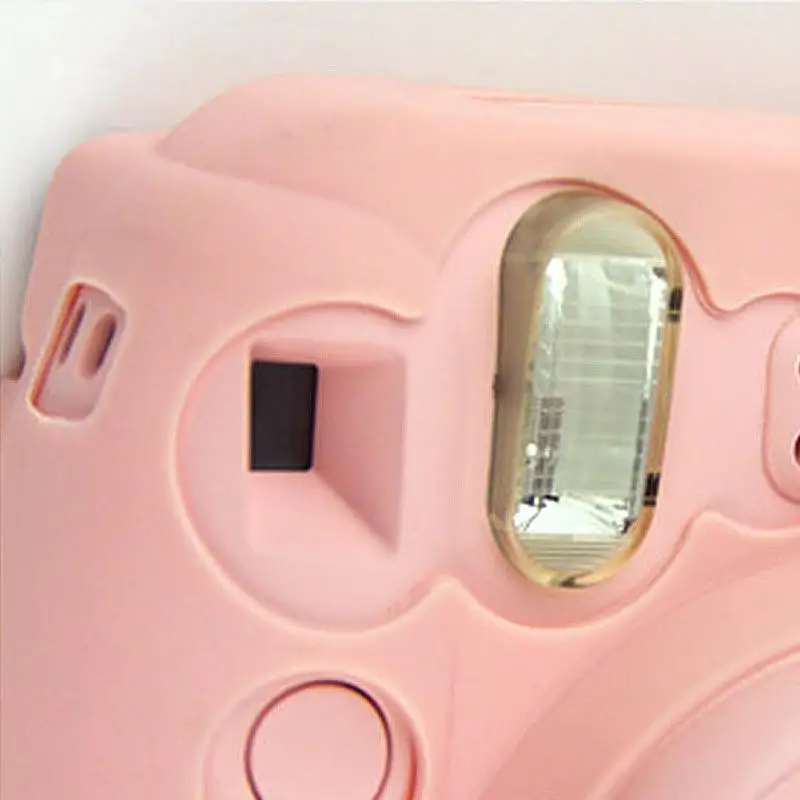 Новый Серебристые мягкий чехол для камеры кожаный силиконовый Fujifilm Instax mini8/8