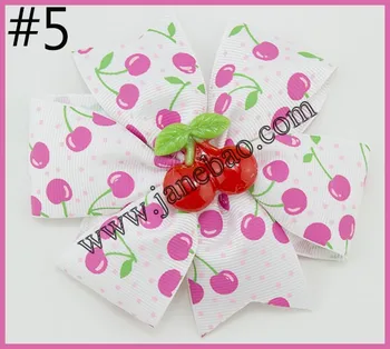 

free shipping 50pcs 4.5" abby Handmade Hair Bow Clips Cartoon fruit Pinwheel Princess Hair Accessories