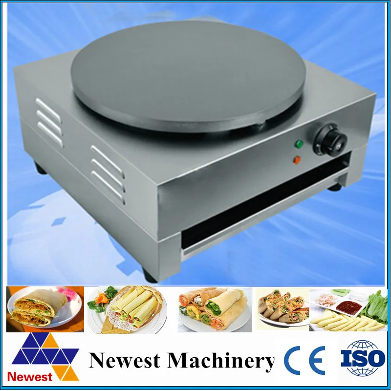 

400mm Single Head Electric pan Crepe Maker/ Commercial Stainless Steel Electric pan Crepe Machine/Electric pan