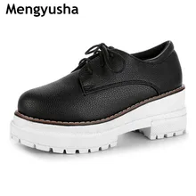 Г. Новая Осенняя Женская обувь в Корейском стиле в английском стиле обувь на платформе Студенческая обувь на толстой подошве