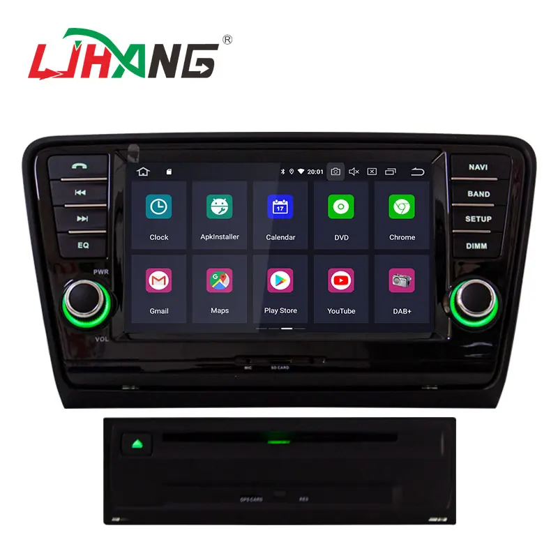 Clearance LJHANG 1 Din Android 9.0 Car Radio Player For VW SKODA OCTAVIA II 2013 2014 2015 2016 2017 GPS Navigation Audio WIFI Multimedia 1