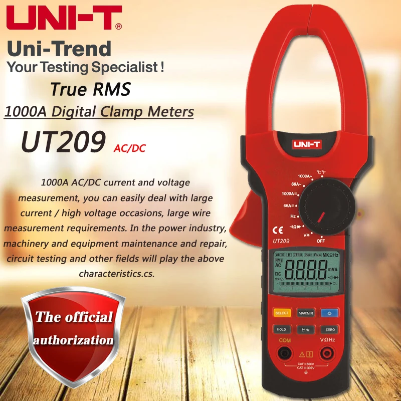 NOUVEAU!!! UNI-T UT-209 1000 A Digital Clamp Meter UT209!!