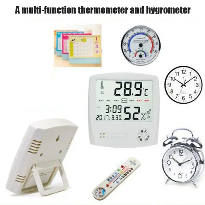 Большой экран Метеостанция Цифровой термометр гигрометр принадлежности для помещений PAK55