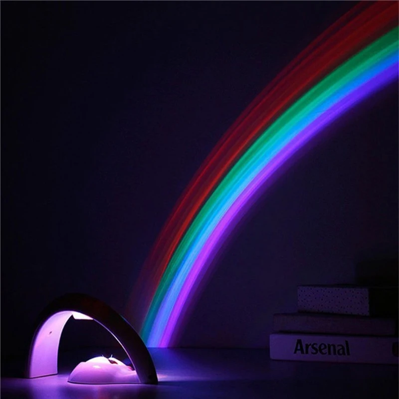 

Newest Rainbow Light Lamp Projector Baby Rainbow Night Light LED Projectors Lights Kids for Child Children Gift free shipment