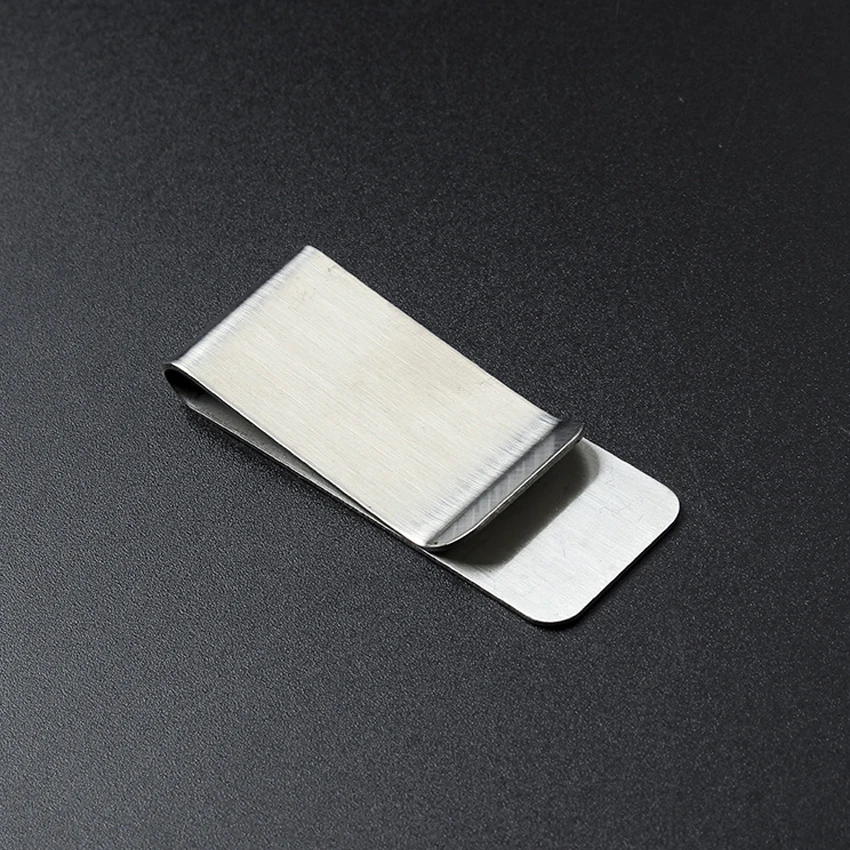 

High Quality Solid Stainless Steel Metal Money Clip Hoder Simple Silver Dollar Cash Clamp Holder Clip For Men Women