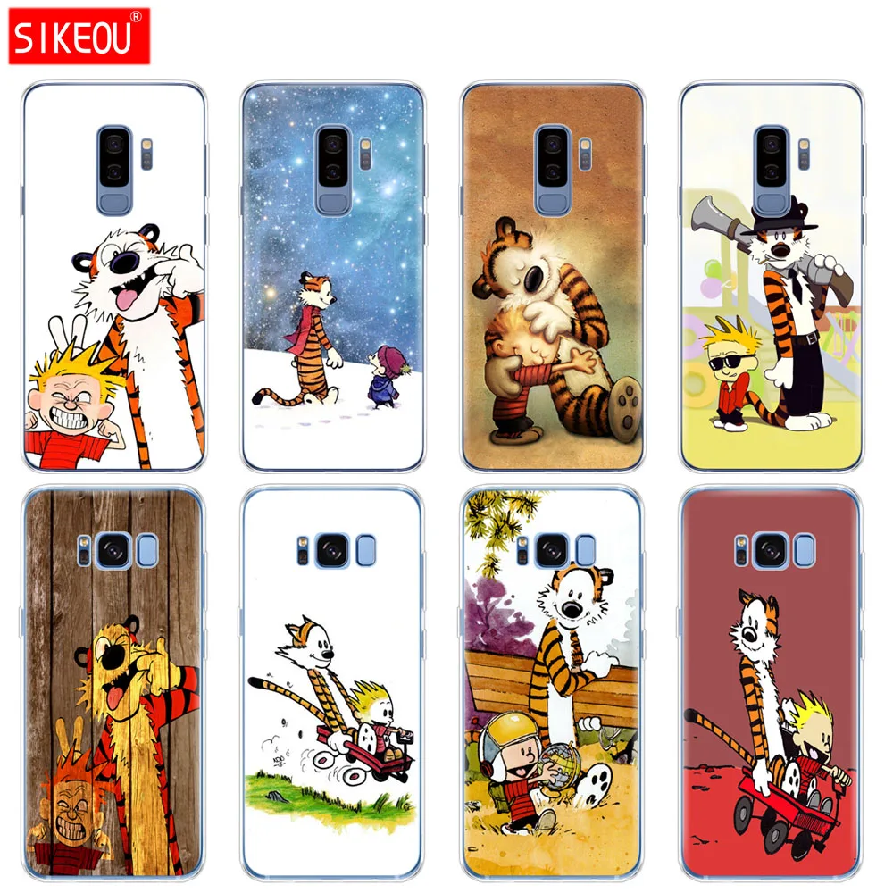 

silicone case for Samsung Galaxy S9 S8 S7 S6 edge S5 S4 S3 PLUS phone cover The Complete Calvin and Hobbes