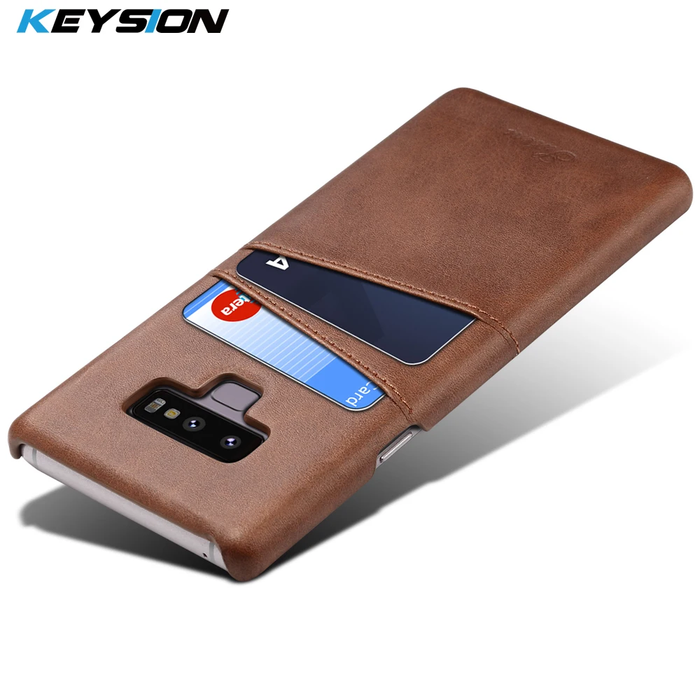 Чехол KEYSION для Samsung Galaxy Note 9 кожаный Роскошный кошелек с отделениями карт мягкая
