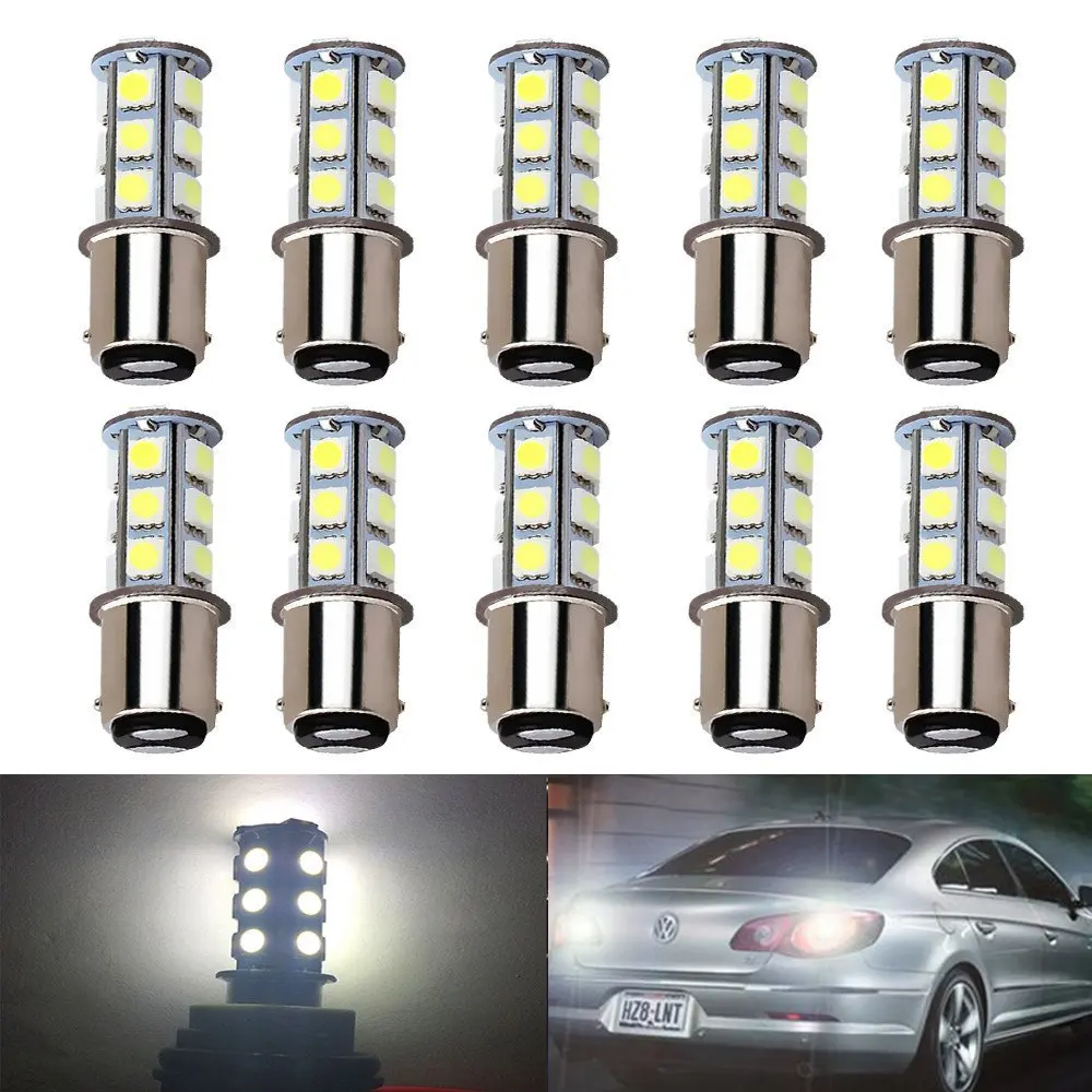 10 шт. теплый белый 12 V 1157 BAY15D/S25/1034/1016 Базовая 18 SMD 5050 внутренняя Светодиодная лампа для замены для RV кемпер