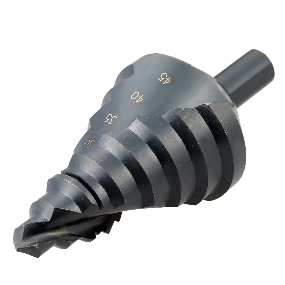 10-45mm High Quality HSS Spiral Groove Step Drill Excellent Pagoda Drill Essential Hole Cutting Tool wood tool punte trapano 10-45mm High Quality HSS Spiral Groove Step Drill Excellent Pagoda Drill Essential Hole Cutting Tool wood tool punte trapano