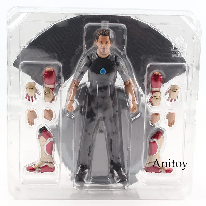 СВЧ фигурка Marvel Железный человек Тони Старк с мощной сцены Тони ПВХ Железный человек Коллекционные Фигурки Модель игрушки