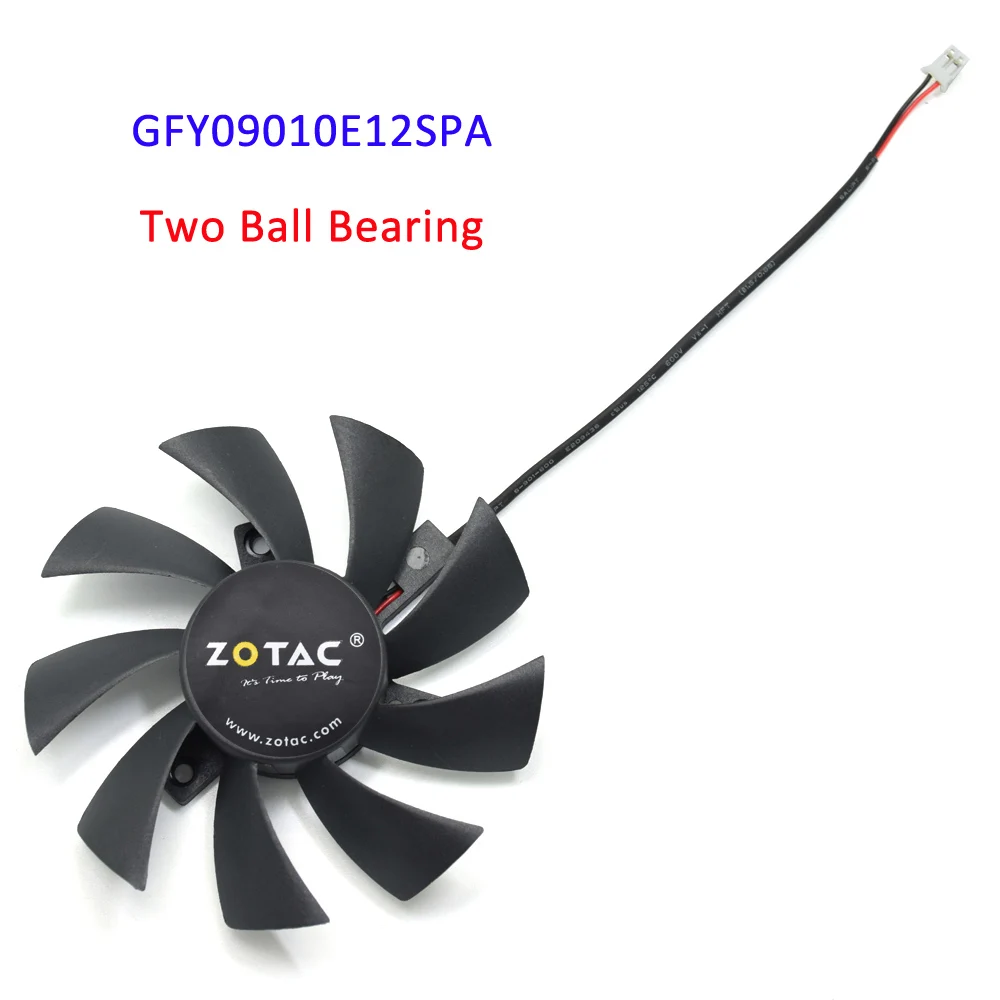 GFY09010E12SPA 85 мм T129215SH GFY09010E12SPA 2Pin 0.3A вентилятор охлаждения для Zotac GTX 1050 GeForce GTX 1050 Ti Mini 4 Гб вентиляторы видеокарты - Цвет лезвия: GFY09010E12SPA