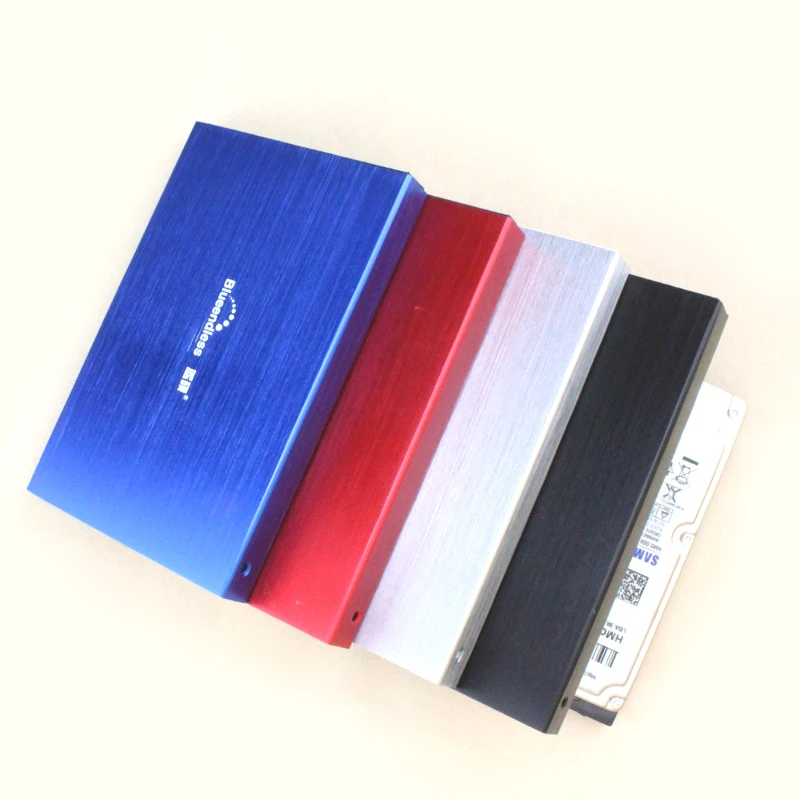 2pcslot Aluminum HDD Caddy SATA usb 2.0 hard disk enclosures 2.5 inch laptop mobile hard drive box carry case for 1TB hdd ssd  (2)