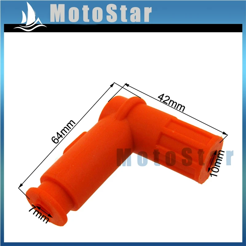 

Orange Rubber Ignition Coil Spark Plug Cap For Pit Dirt Trail Bike ATV Quad 4 Wheeler Buggy Go Kart Moped Scooter 50cc-250cc