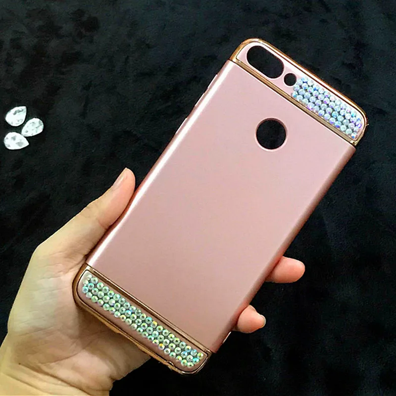Твердый блестящий чехол с кристаллами для Huawei P20 Lite mate 20 10 Pro Y5 prime Y7 2018 8X honor 9 lite 7X 7A P
