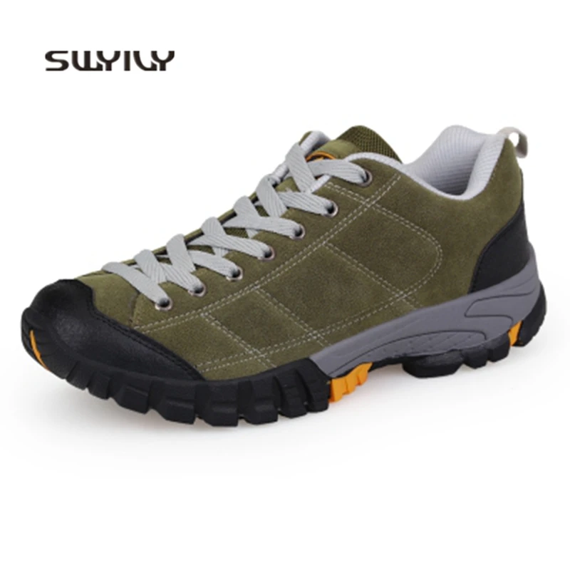

SWYIVY Hiking Shoes Men Sneakers Anti-slip Waterproof 2018 New Outdoor Spring And Autumn Light Weight Males Travel Sport Shoes