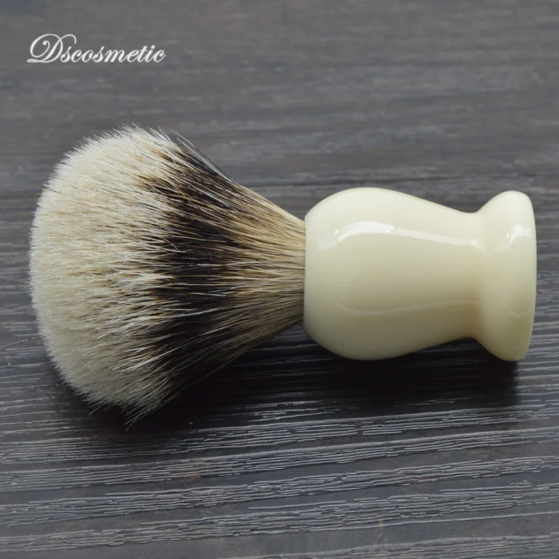Dscosmetic Мужская кисть для бритья с белой ручкой из смолы барсуковые узлы волос|shaving