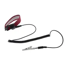 Антистатический ремешок полоса разряда регулируемый браслет провод заземления Аллигатор клип браслет