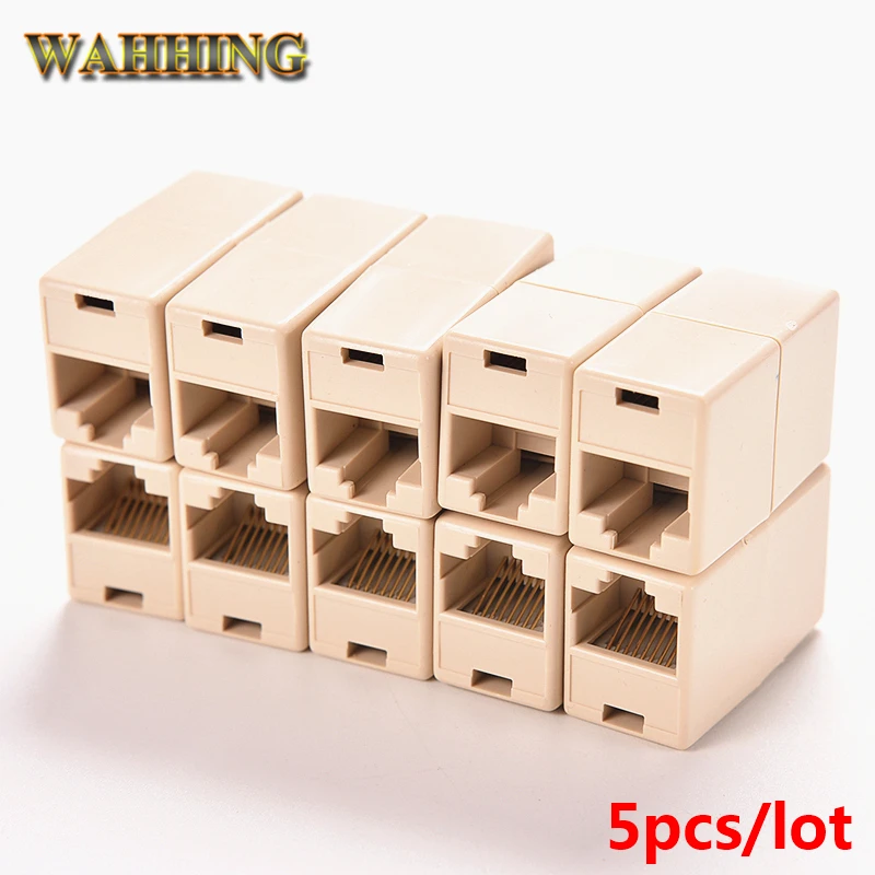 

5pcs/lot Cable Joiner CAT5 cat5E RJ45 Adapter Network Ethernet Lan Coupler Connector RJ45 Extender Socket Plug HY194