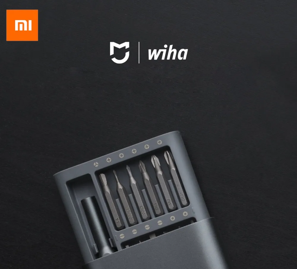 Набор винтов xiaomi Mijia Wiha для ежедневного использования, прецизионный магнитный Набор, 24 шт., набор винтов с алюминиевой коробкой, шуруповерт xiaomi smart home Kit