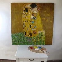 Масло ручной работы на холсте качество воспроизводство поцелуй от Gustav Klimt