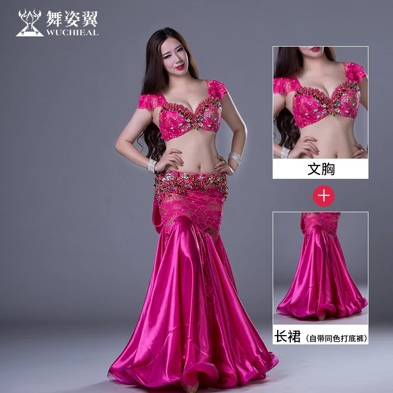 Bellydance стразы кружево высокое качество одежда для выступлений костюм танца