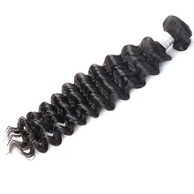 Deep Wave Brazilian Hair Weave Bundles Honey Queen Hair Products 1Pcs Virgin Hair Extension Natural Human Hair Weaving