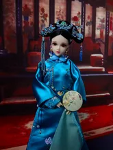 12 Traditional Chinese Girl Dolls Handmade Vintage Qing Dynasty Princess Dolls Girl Toys For Collection Free Shipping 32cm traditional chinese queen dolls pretty girl bjd dolls movies