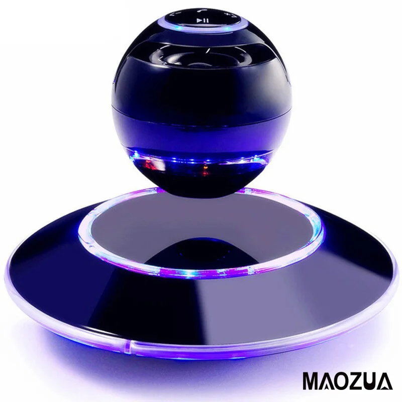Vwar Portable Wireless Floating Orb Bluetooth Wireless Stereo Rotating 360 Degree Speakers Magnetic Levitation